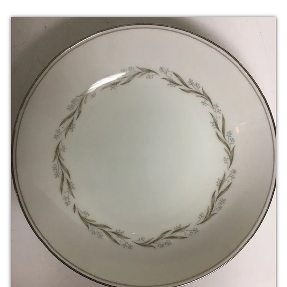 Noritake Almont Glass China Soup Bowl Set Of 4 Blueberries Grey Leaf Pattern 7”D - Picture 5 of 13